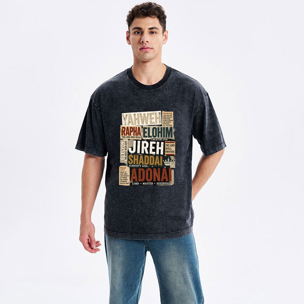 YAHWEH Christian Washed T-Shirt