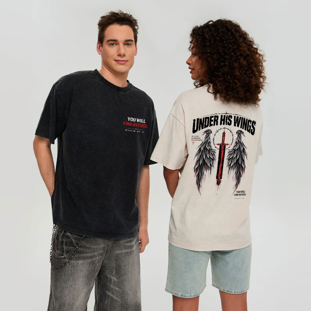 You Will Find Refuge Christian Washed T-Shirt