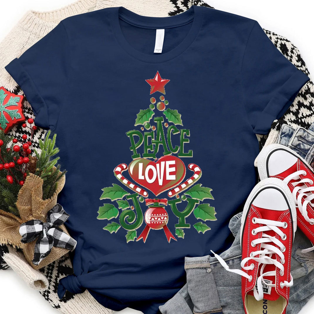 Peace And Love Christian Christmas T-Shirt