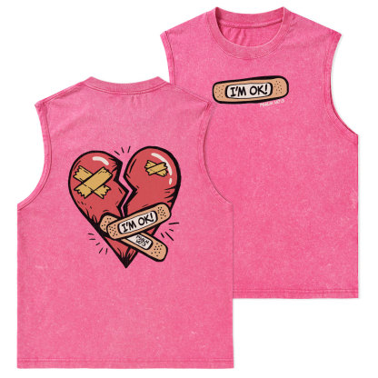 I'm OK Christian Washed Tank Top