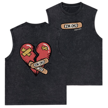 I'm OK Christian Washed Tank Top