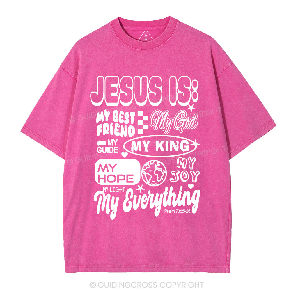 Jesus Is My Best Friend Christian Washed T-Shirt