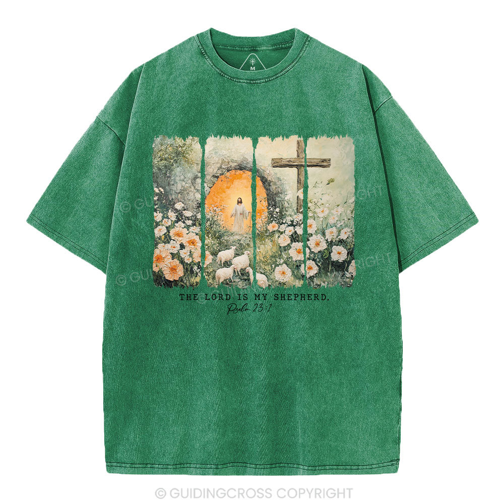 The Lord Is My Sheperd Christian Washed T-Shirt