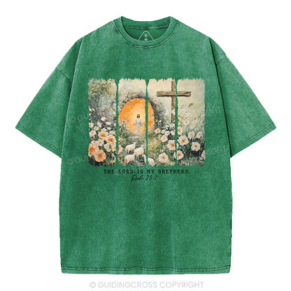 The Lord Is My Sheperd Christian Washed T-Shirt