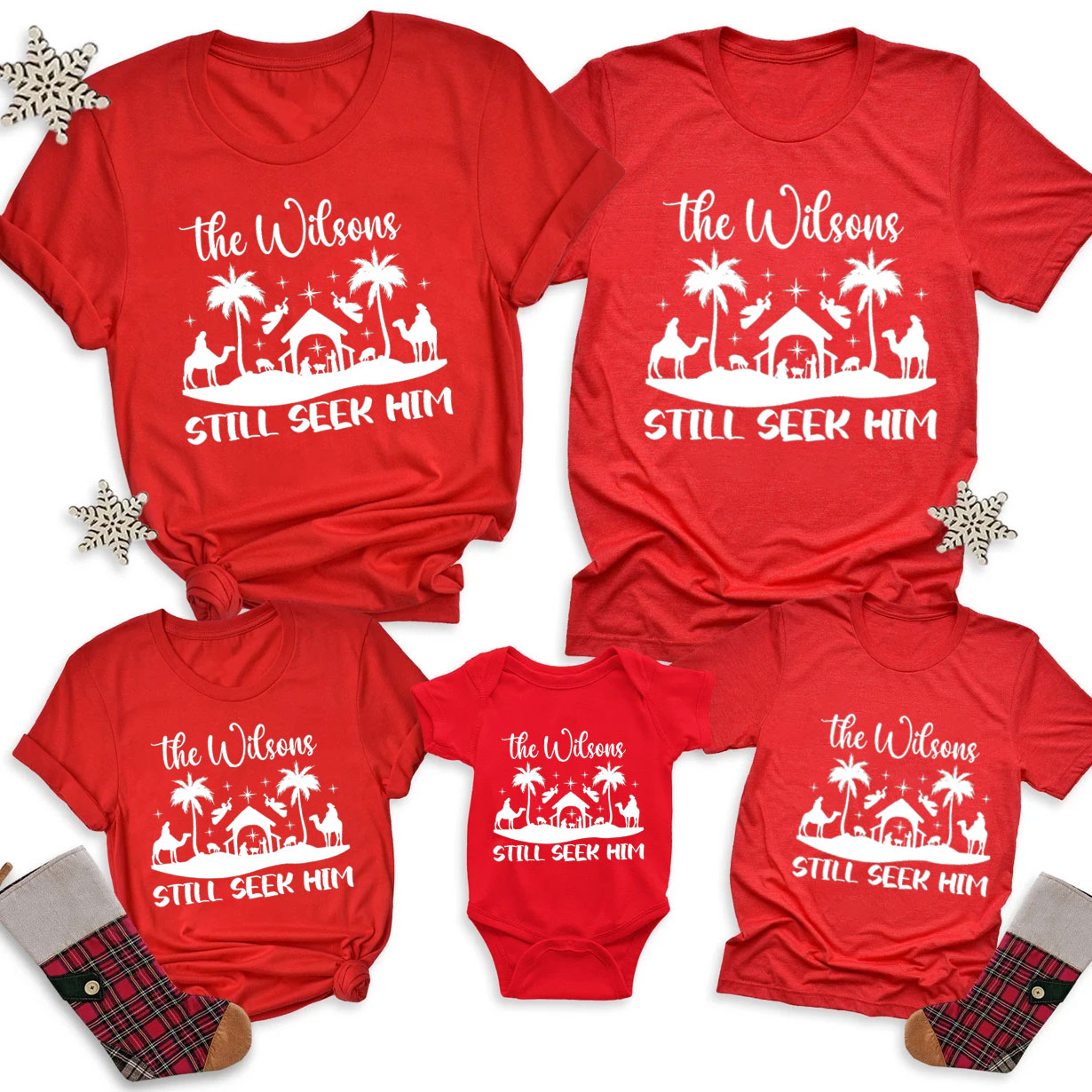Personalized  Still Seek Him Family Matching Shirts