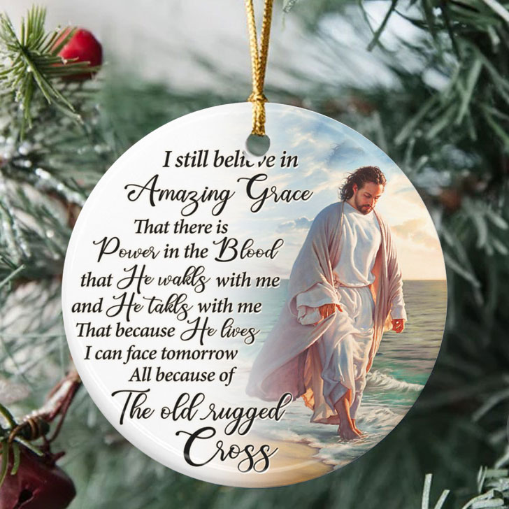 Amazing Grace Christian Christmas Ornament