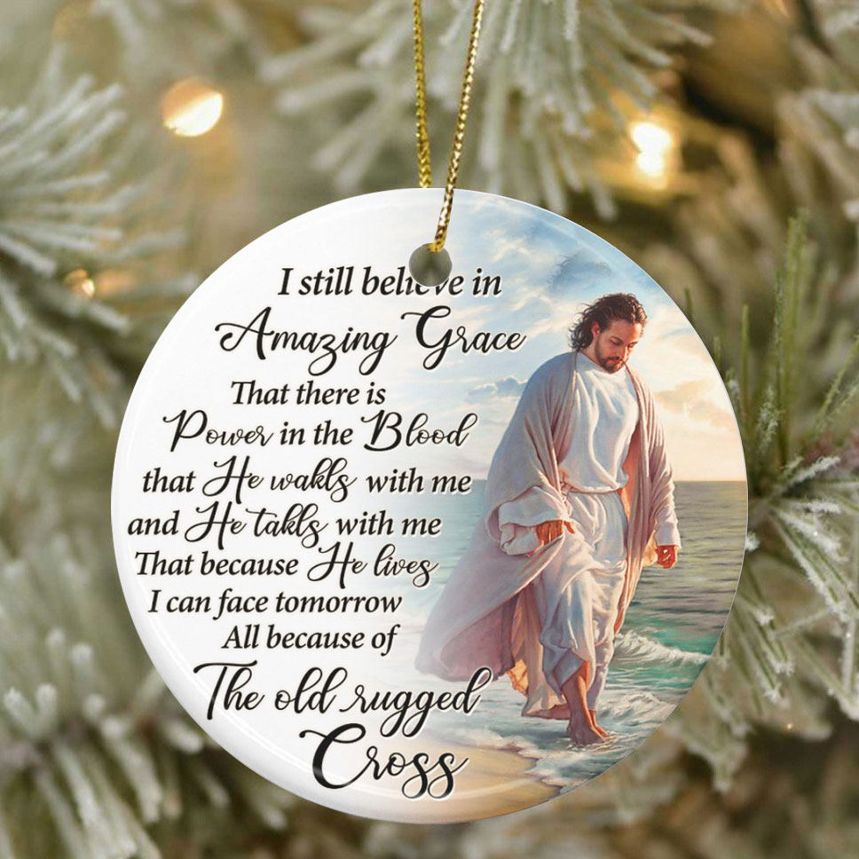 Amazing Grace Christian Christmas Ornament