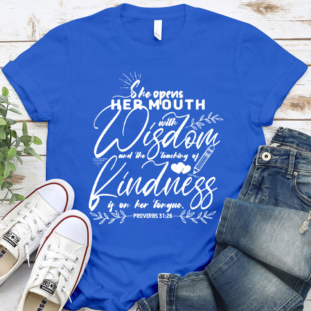 Proverbs 3126 Teacher Christian T-Shirt