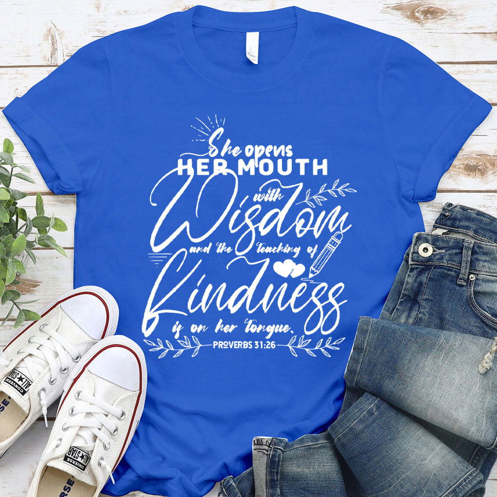 Proverbs 3126 Teacher Christian T-Shirt