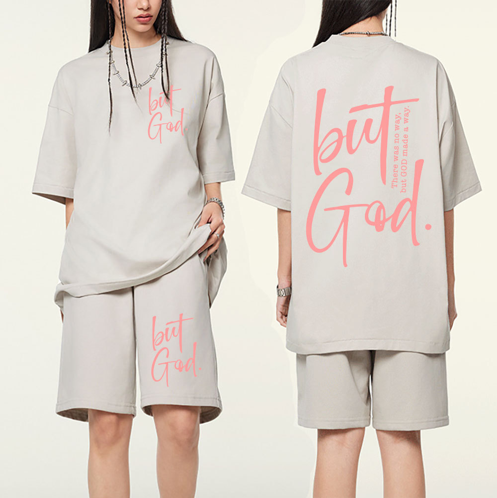 There Is No Way But God Made A Way Christian Washed T-Shirt & Shorts