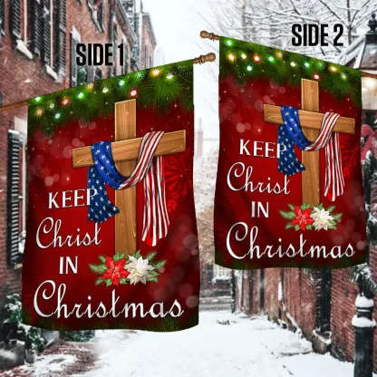 Keep Christ In Christmas Christian Flag