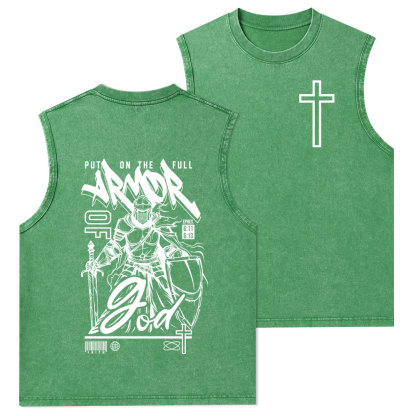 Armor Of God Christian Washed Tank Top