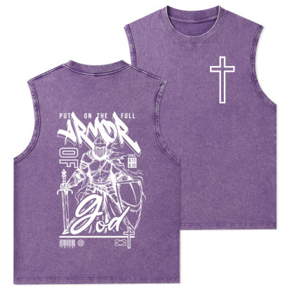 Armor Of God Christian Washed Tank Top