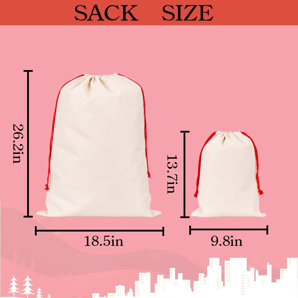 Sample Christmas Canvas Gift Bags