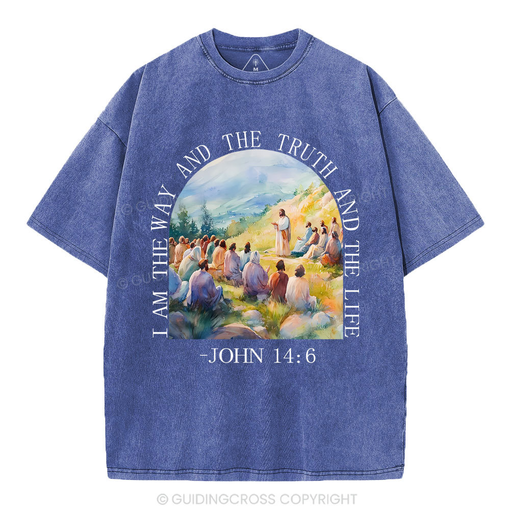 I Am The Way And The Truth Christian Washed T-Shirt