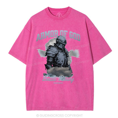 Armor Of God Christian Washed T-Shirt