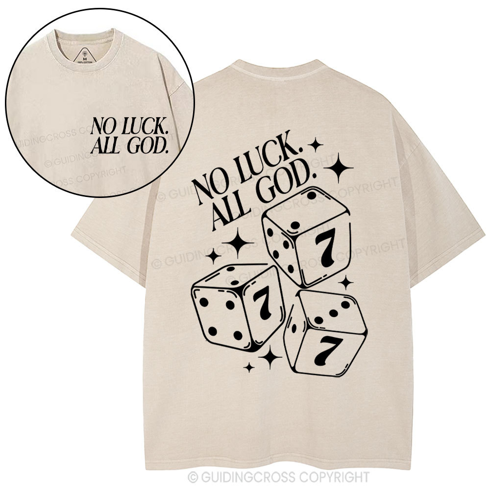 No Luck All God Christian Washed T-Shirt