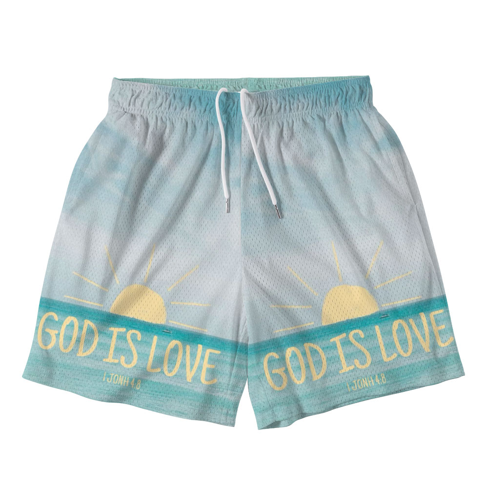 God Is Love Christian Mesh Shorts