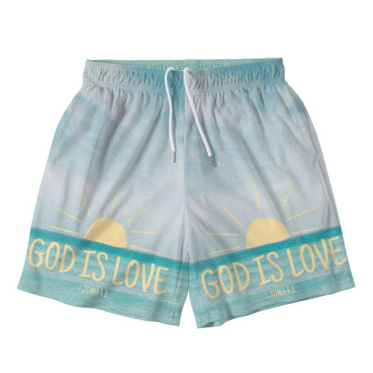 God Is Love Christian Mesh Shorts