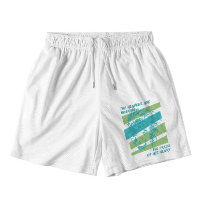 The Lions White Christian Mesh Shorts