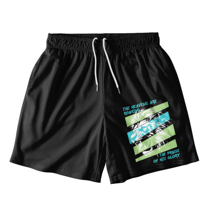 The Lions Black Christian Mesh Shorts