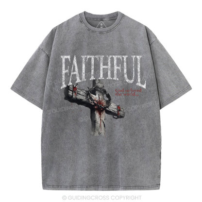 Faithful Christian Washed T-Shirt