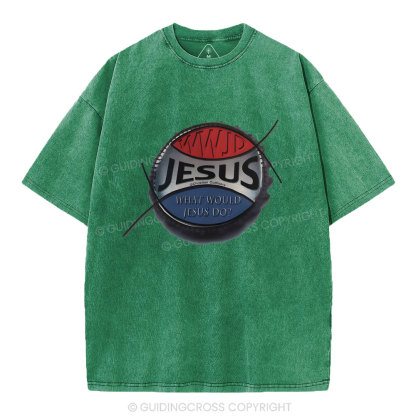 What Would Jesus Do Christian Washed T-Shirt