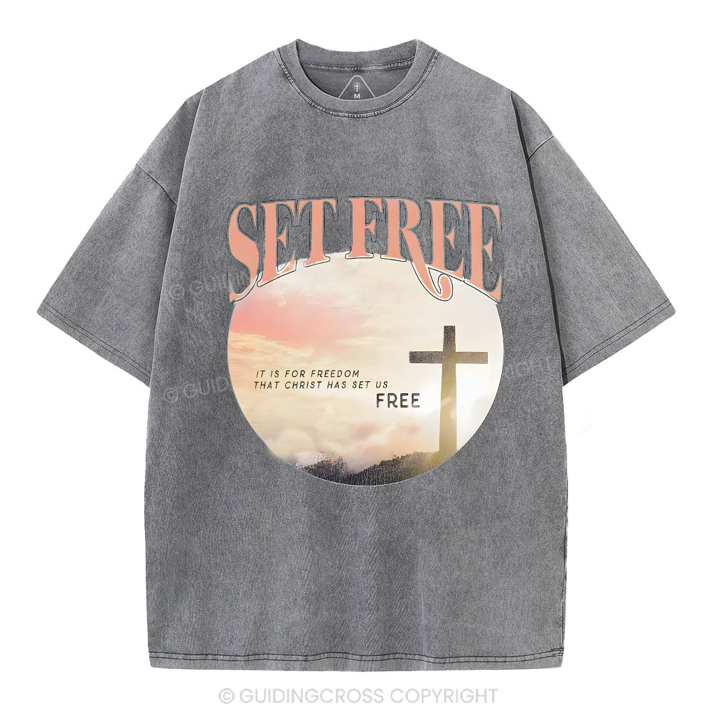 Set Free Christian Washed T-Shirt