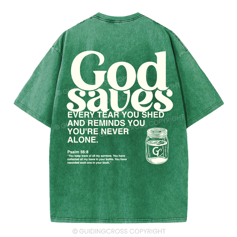God Saves Christian Washed T-Shirt