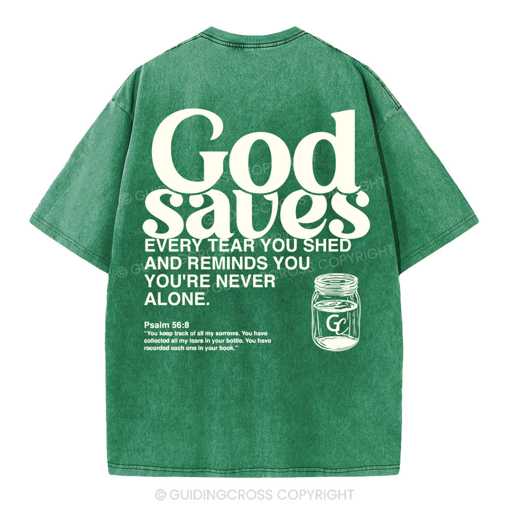 God Saves Christian Washed T-Shirt