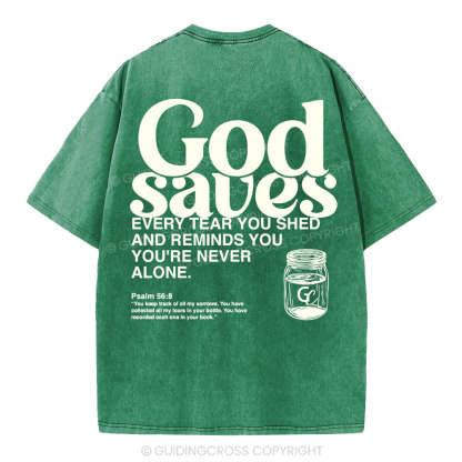God Saves Christian Washed T-Shirt
