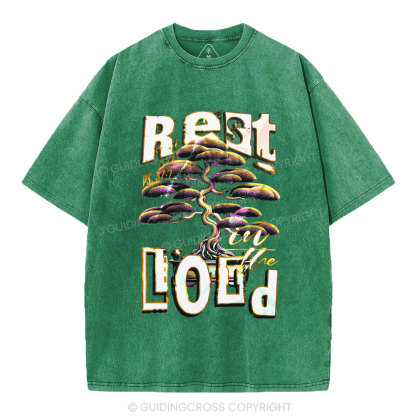Rest In The Lord Christian Washed T-Shirt