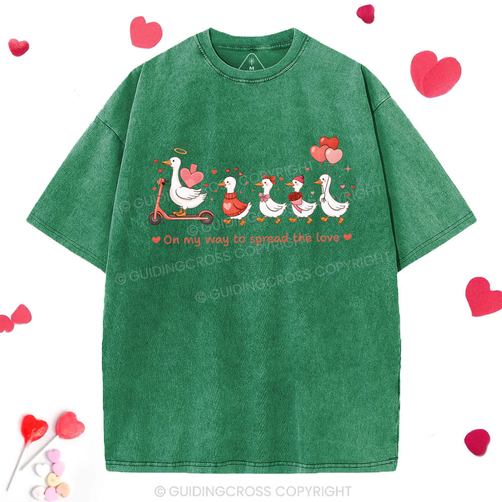 One My Way To Spread The Love Christian Washed T-Shirt