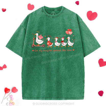 One My Way To Spread The Love Christian Washed T-Shirt