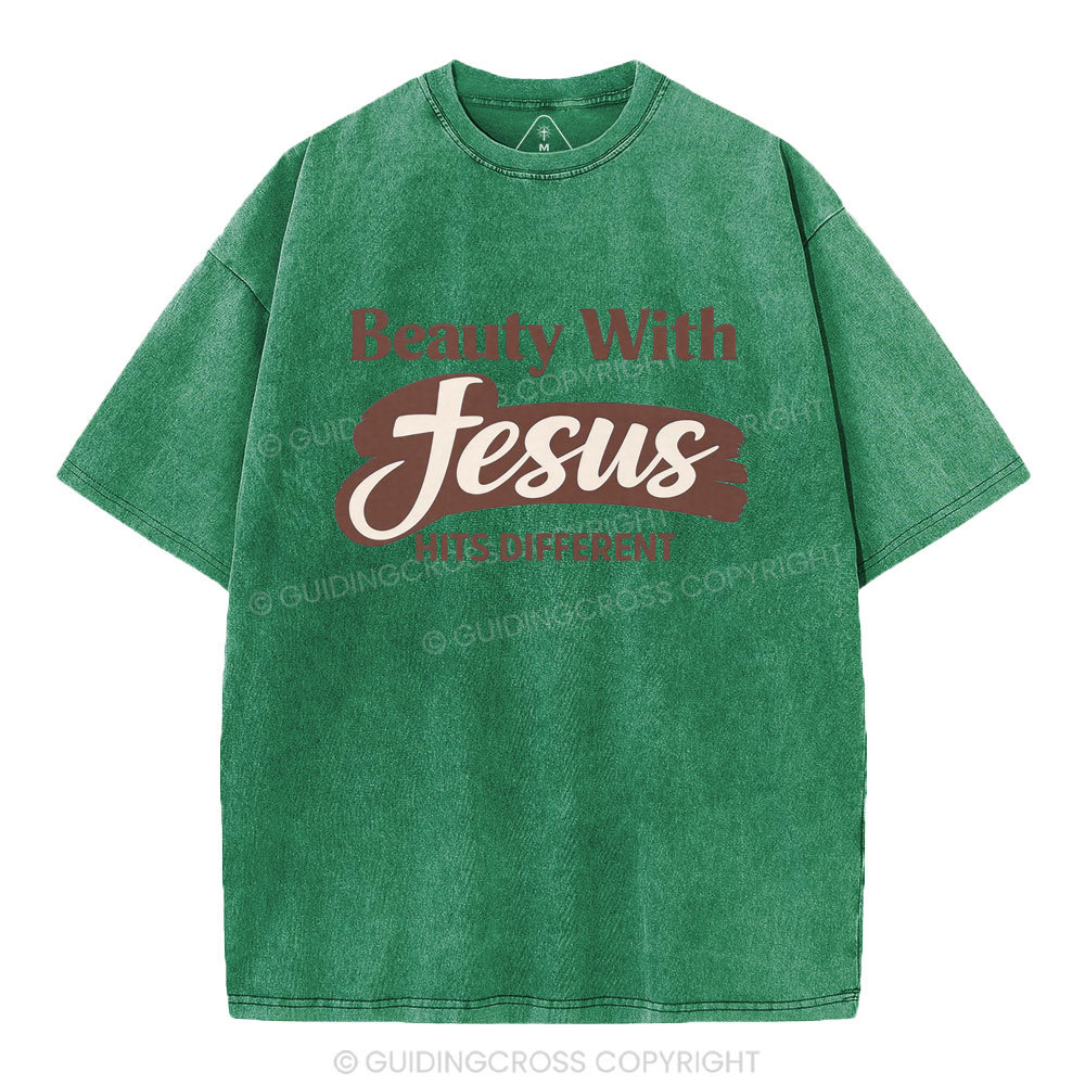 Beauty With Jesus Christian Washed T-Shirt