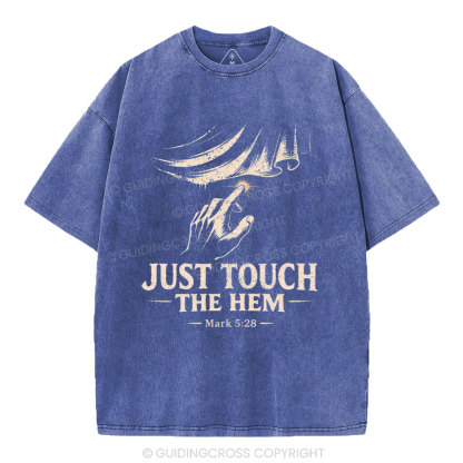 Jesus Touch The Hem Christian Washed T-Shirt