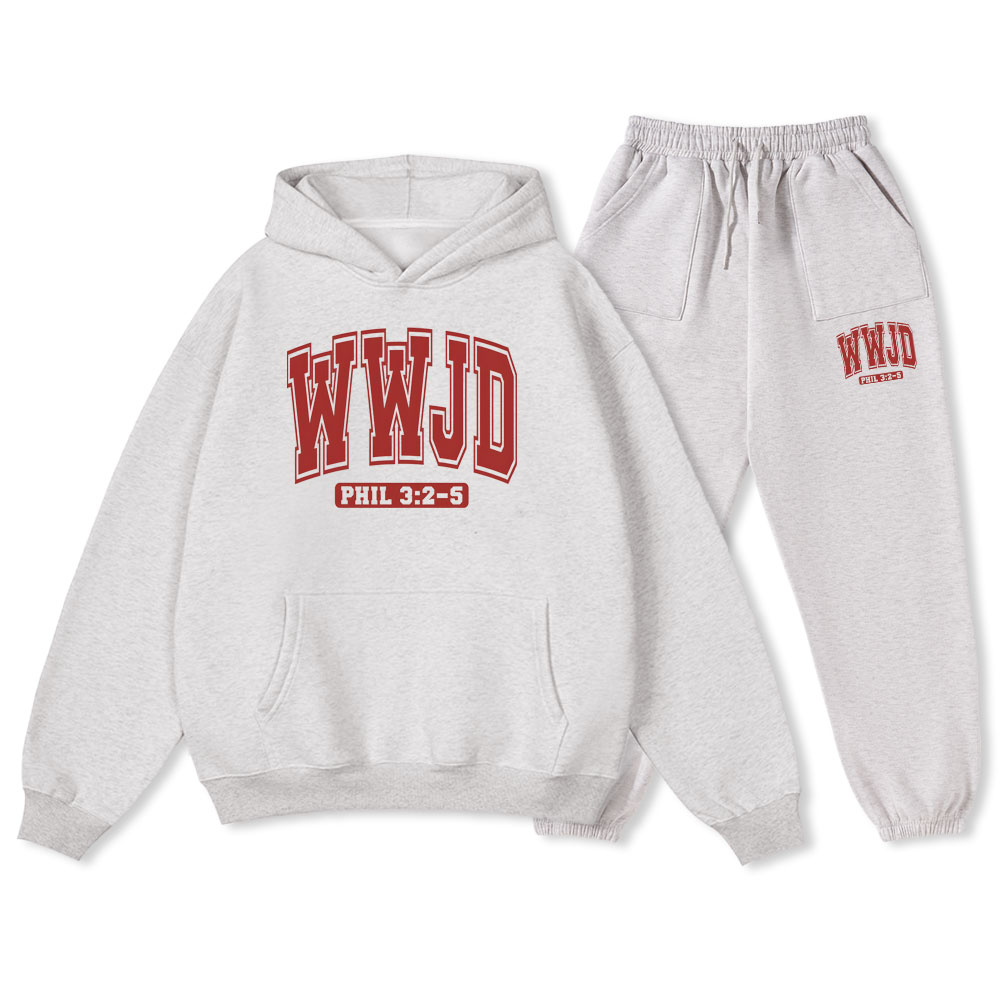 WWJD Christian Fleece Hoodie Set