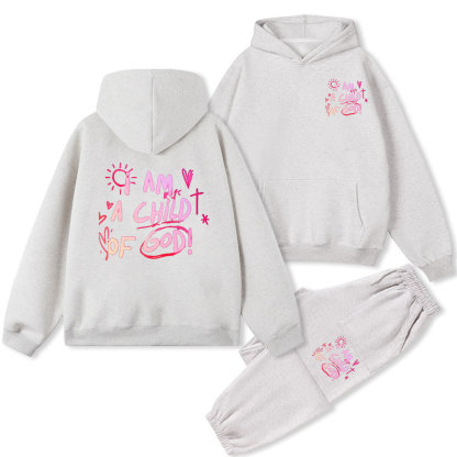 I Am A Child Of God Christian Fleece Hoodie Set