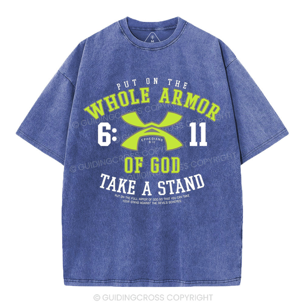 Put On The Whole Armor Christian Washed T-Shirt