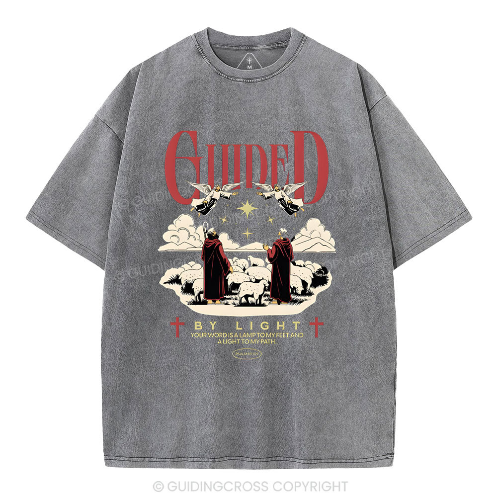 Guide By Light Christian Washed T-Shirt