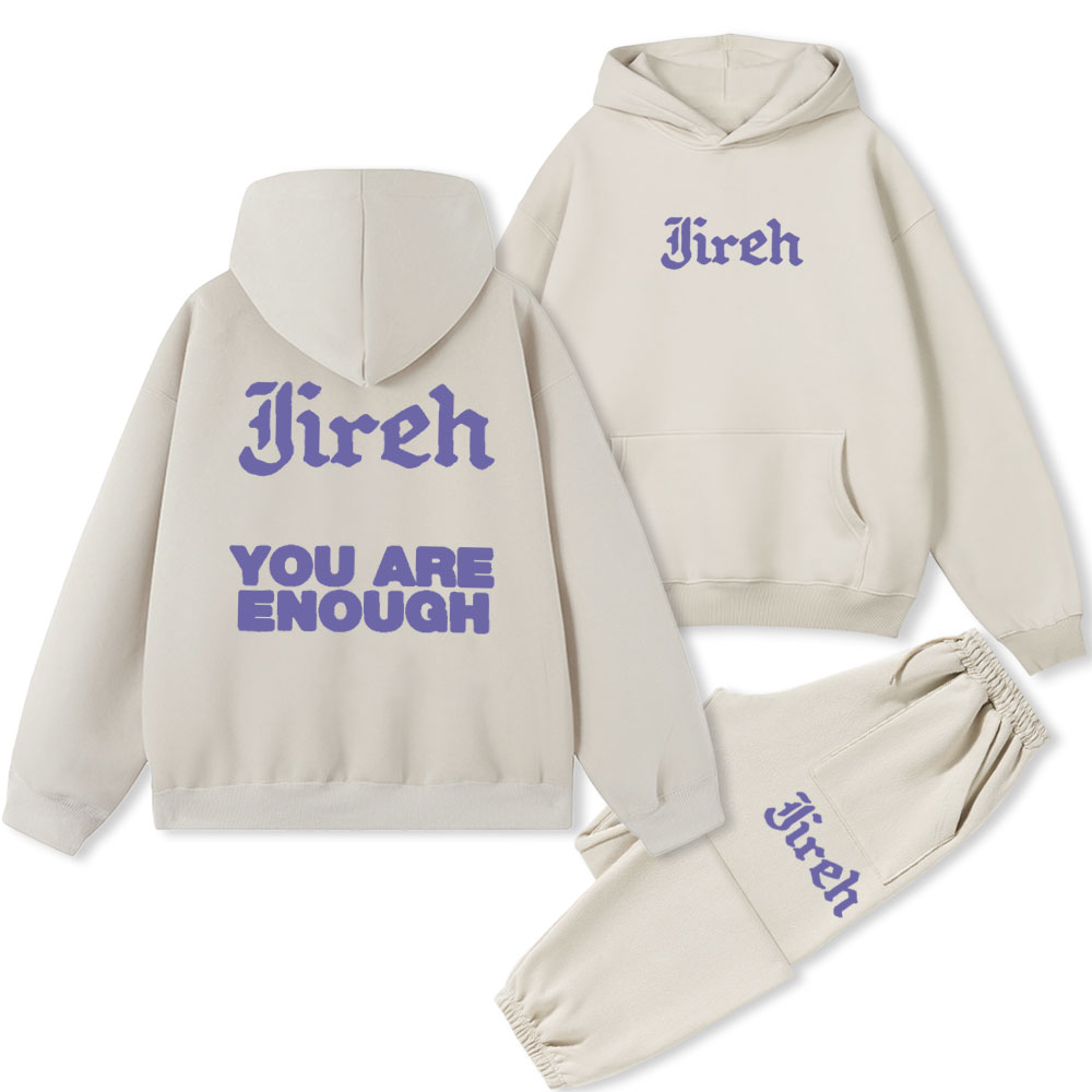 You Are Enough Christian Fleece Hoodie Set