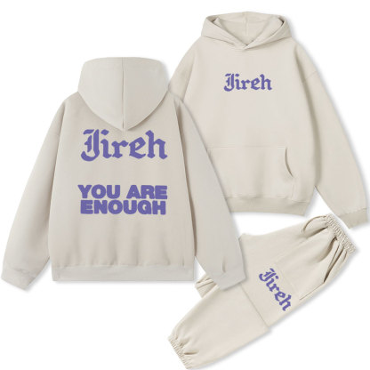 You Are Enough Christian Fleece Hoodie Set