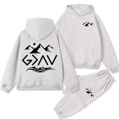 God Is Better Than Highs And Lows Christian Fleece Hoodie Set