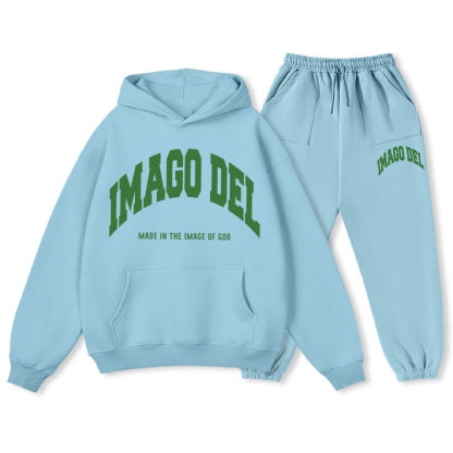 Made In The Image Of God Christian Fleece Hoodie Set