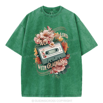Worship The Lord Christian Washed T-Shirt