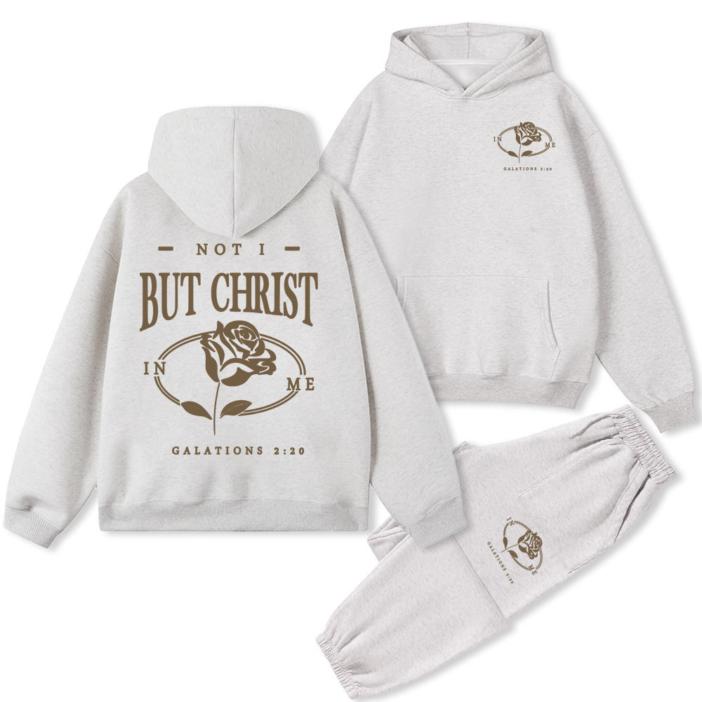 Not I But Christ Christian Fleece Hoodie Set