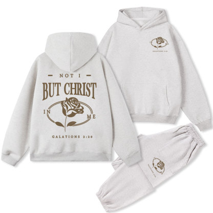 Not I But Christ Christian Fleece Hoodie Set