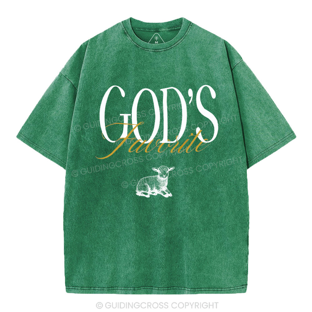 God's Favorite Christian Washed T-Shirt