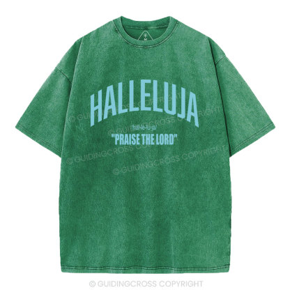HALLELUJA Christian Washed T-Shirt