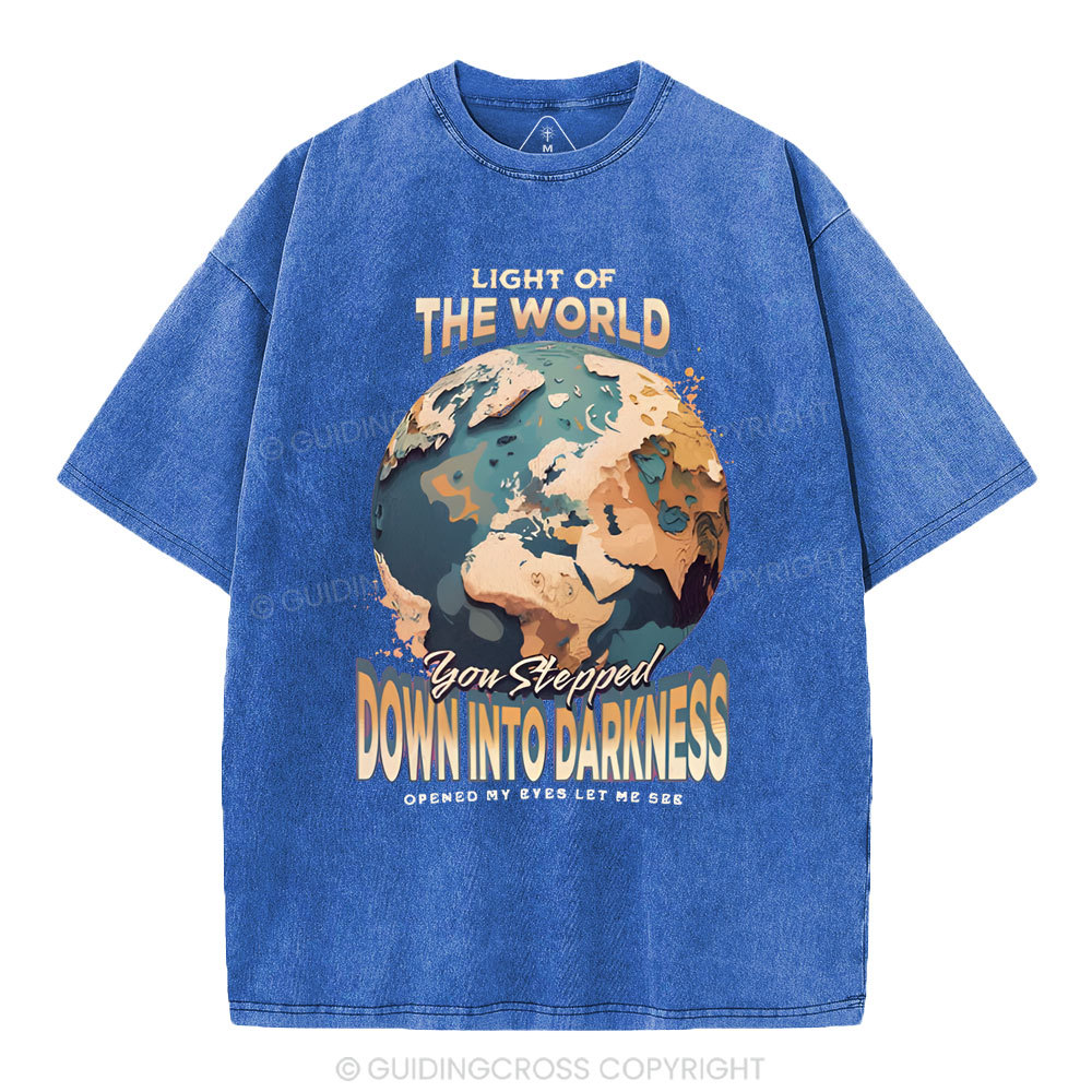 Light Of The World Christian Washed T-Shirt